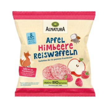 Alnatura Bio Apfel Himbeere­ Reiswaffeln, 35g